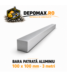Bara patrata aluminiu 100 x 100 mm, 3 metri, EN AW-6082